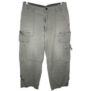 VTG Sideout Pants Men 36x30 Beige Cargo Baggy Military Style Y2K Skate Gorpcore‎